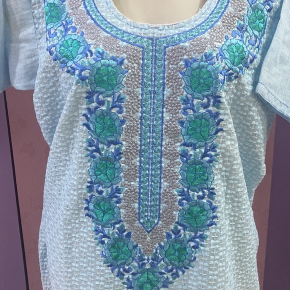 Fully sequins embroidered 3 piece stitched salwar kurta dupatta set - Picture 5 of 13